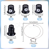 4Pcs 4 Styles Plastic & Glass Magnifier FIND-DR0001-56-2
