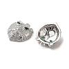 Brass Micro Pave Green Cubic Zirconia Pendants KK-G481-08P-2