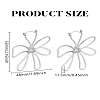 1 Pair Flower Alloy Hoop Earrings for Women EJEW-LP0004-78P-2