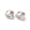 Brass Micro Pave Cubic Zirconia Beads KK-Q773-02P-04-2