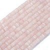 Frosted Natural Rose Quartz Beads Strands G-K389-C06-01-1