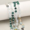 6 Styles Opalite & Synthetic Malachite & Natural Lemon Jade & HuBei Turquoise & Flower Amazonite & Rhodonite Beads Strands G-D095-A05-1