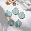 Golden Plated Alloy Enamel Charms X-ENAM-S118-04I-5