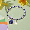 Alloy Enamel Charm Bracelets BJEW-JB10023-02-2