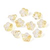 Electroplate Transparent Glass Beads Strands EGLA-N055-03A-10-1