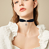 6Pcs 6 Styles Velvet & Imitation Leather Choker Necklaces NJEW-SC0001-71-6