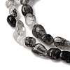 Natural Black Rutilated Quartz Beads Strands G-F439-08-4