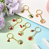 6Pcs 6 Styles Alloy Enamel Keychain KEYC-YW00194-1