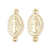 Brass Oval with Virgin Connector Charm KK-Z146-31G-1