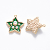 Brass Enamel Pendants KK-T049-056G-01-NF-2