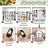 Stainless Steel DIY Nail Art Templates MRMJ-WH0098-052-4