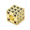 Rack Plating Brass Cubic Zirconia European Beads KK-Q784-38G-2