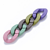 Opaque Spray Painted Acrylic Linking Rings OACR-S036-001B-I-1-2