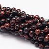 Natural Mahogany Obsidian Beads Strands G-K115-11-6mm-1