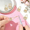 6Pcs Brass Micro Pave Cubic Zirconia Pendants KK-BBC0019-72-5