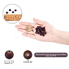 Electroplated Natural Agate Round Bead Strands G-AR0002-53-2