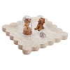 Square Natural Stone Fruit Jewelry Plate ODIS-WH0086-184-1