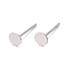 Anti-Tarnish Rhodium Plated 925 Sterling Silver Earrings Findings STER-P032-15-4mm-5