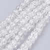 Crackle Glass Beads Strands X-CCG-Q001-6mm-01-1