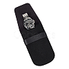 Portable PU Leather & Felt Single Watch Pouch Storage Bags ABAG-WH0248-501A-1