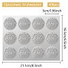 34 Sheets Silver Foil Embossed PET Picture Sticker DIY-WH0528-017-2
