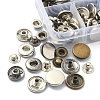 30 Sets 3 Colors Brass Snap Button Kits TOOL-YW0001-19-2