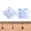 Baking Paint Transparent Glass Bead Caps DGLA-N014-04B-3