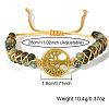 Adjustable Natural African Turquoise(Jasper) Round Beads Double Layers Bracelets YD4012-4
