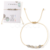 Chakra Adjustable Natural Smoky Quartz Bead Braided Bead Bracelets UY1901-3-1