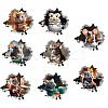 Translucent PVC Self Adhesive Wall Stickers STIC-WH0015-056-1