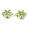 Glazed Porcelain Beads Strands PORC-N008-10D-3