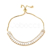 Adjustable Brass Micro Pave Cubic Zirconia Tennis Bracelets BJEW-F416-03G-1