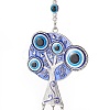 Handmade Lampwork Evil Eye Wind Chines HJEW-C001-09-3