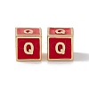 Rack Plating Brass Enamel Beads KK-B060-04G-03Q-2