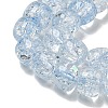 Transparent Spray Painting Crackle Glass Beads Strands GLAA-NH0001-05F-3