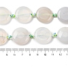 Natural Striped Agate/Banded Agate Coin Beads Strands G-NH0040-01A-2