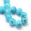 Baking Paint Glass Round Bead Strands DGLA-Q019-8mm-76-2