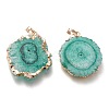 Dyed Natural Druzy Solar Quartz Crystal Pendants G-F693-01F-G-2