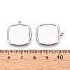 304 Stainless Steel Pendant Cabochon Settings STAS-T067-14P-3
