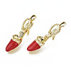 Rack Plating Alloy Enamel Pendant Rhinestone Settings ENAM-T011-133C-2