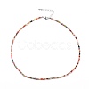 Faceted Glass Beaded Necklaces NJEW-JN02553-2