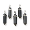 Natural Obsidian Pointed Pendants G-M378-01P-A17-1