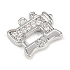 Brass Micro Pave Clear Cubic Zirconia Pendants KK-L238-20P-2