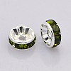 Brass Grade A Rhinestone Spacer Beads RB-A014-Z6mm-09S-2