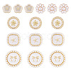 15Pcs 5 Styles 1-Hole Alloy Enamel Shank Buttons BUTT-TA0001-47A-3