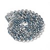 Faceted(128 Facets) Electroplated Glass Beads Strands GLAA-H023-01-4