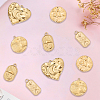 10Pcs 5 Styles Moon & Star Theme 304 Stainless Steel Pendants STAS-BBC0009-33-7