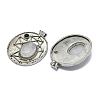 Natural Quartz Crystal Rock Crystal Oval Pendants G-Q165-03AS-04-2