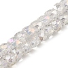 Electroplate Transparent Glass Beads Strands GLAA-C029-03B-2