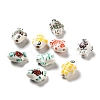 Handmade Printed Porcelain Beads PORC-F005-03-1